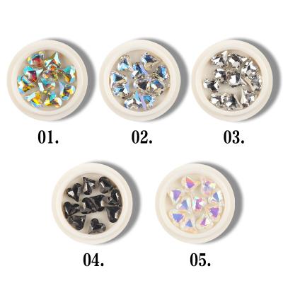 China Fashionable Wholesale Colorful Twisted Peach Crystal Diamond For DIY Nail Art Products for sale