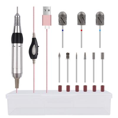 China Hot Selling Wholesale High Quality Nail Art DIY Manicure Stainless Steel Grinding Head Set Tools For Nail Art for sale