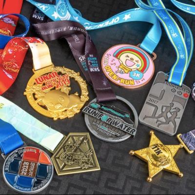 China China 3D Retro Relief Marathon Games Metal Medals Relief Games Three-Dimensional Medals Customized Medals for sale