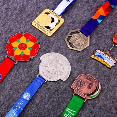 China Awards for Competition Activities Relief Event Awards Gifts Special Shaped Metal Zinc Alloy Medals Customized Medals Marathon Medals Production for sale