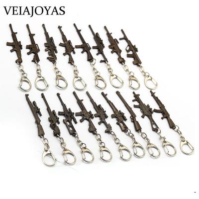 China 20 Styles Game TRENDY CS SET 6cm Weapon Keychains AK47 Firearm Model 98K Sniper Rifle Key Chain Keyring For Men Charm Gifts Souvenirs for sale