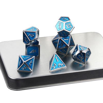 China Hot Sale Toy Colorful Metal Dice Set Luxury Custom DND Games Good Quality for sale