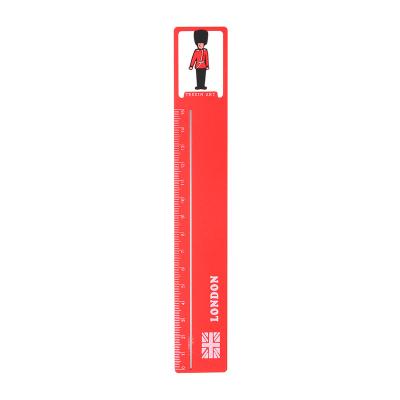 China Measuring Factory Processing Custom Red Students Measured With 304 Stainless Steel Small Ruler Anime Soldier for sale