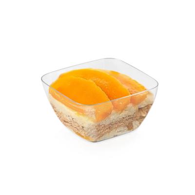 China Wholesale Single Wall Place Dessert Pudding Disposable Clear Plastic Cup Mini Dessert Cups for sale