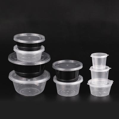 China Cear Wholesale Fast Food 1oz 1.5oz 2oz 3oz 4oz PP Round Sauce Cup Clear Disposable Plastic With Lid for sale