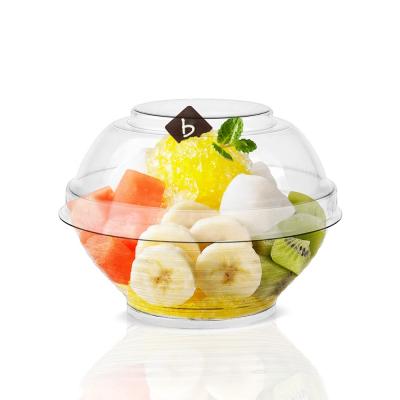 China Wholesale disposable clear plastic ambient dessert bowls with lid for sale