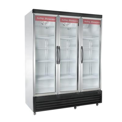 China SUPERMARKET COMPRESSOR / BEVERAGE DOOR REFRIGERATOR COMMERCIAL GLASS REFRIGERATOR SHOW /DRKINS COOLER SHOWCASE LG-1400M3WP for sale