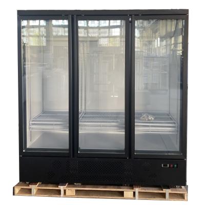 China COMPRESSOR SASO Black Commercial Upright Freezer Upright Display Refrigerator Showcase LD-1430M3WP for sale