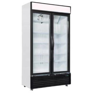 China SUILING Single-temperature supermarket freezer showcase with lightbox 2 door fridge display LD-1040M2W for sale