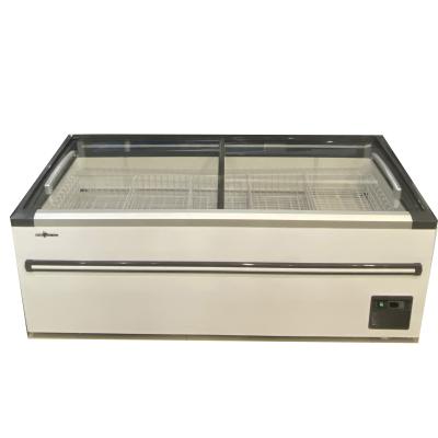 China SUILING Single-temperature Commercial Supermarket Refrigerator Fish/Meat/Ice Cream Display Freezer Grey&White Island Freezer Chest Freezer WD4-668 for sale