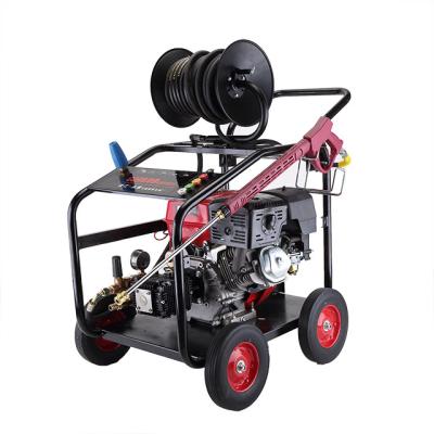 China Non-Toxic 350 Bar Pressure High Power Gasoline Cleaning Machine With Hose Reel Gasoline Engine for sale