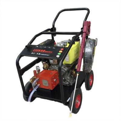 China 480 bar non-toxic retail diesel commercial high pressure washing machine with water cooling pump for sale