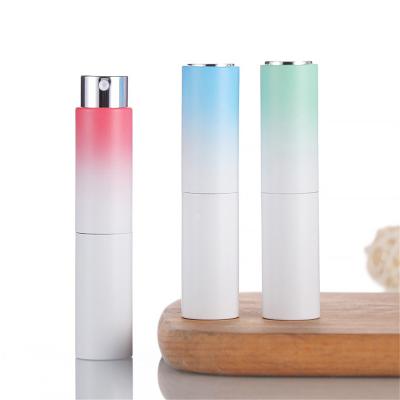 China Wholesale 8ml 10ml Travel Tube Double Tube Refillable Material Refillable Mini Oral Portable Spray Bottle Perfume Atomizer for sale