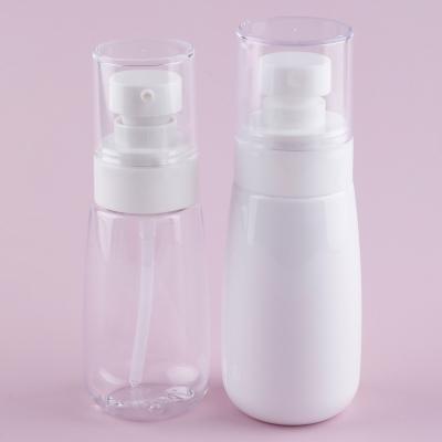 China Atomizer Cosmetic Custom White Toiletries Perfume Fine Empty Refillable Bottle PETG Bottle Mist CAF Travel Spray Cosmetic Bottles for sale