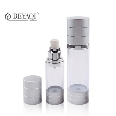 China Refillable Clear Silver Airless Bottle 100Ml 150Ml, Luxury 50ml Aluminum Airless Pump Bottle, Luxury Airless Pump 50Ml Pump Bottles for sale