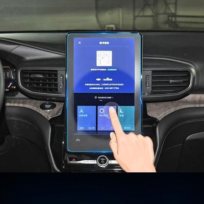 China Anti-fingerprint HD tempered glass touch screen protector for Ford Explorer navigation car interior accessories equip anti-explosion film for sale