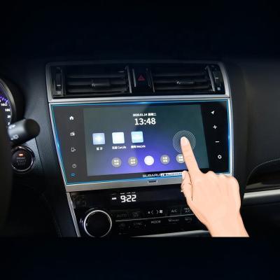 China Anti-fingerprint car accessories 9H tempered glass interior navigation touch screen protector for SUBARU instrument HD clear film inside/legacy for sale