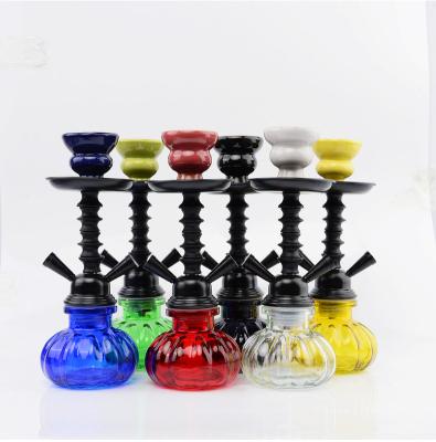 China Hot Sale 2021 Design Shisha Black Glass Iron Hookah Stem Wholesale Nargile Hookah for sale