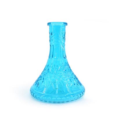 China Smooking Hookah Accessories Sky Blue Shisha Accessories Vase Bottom Hookah Shisha Glass Bottle for sale