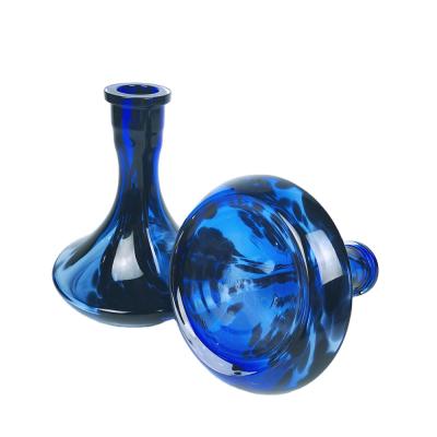 China Metal Shisha Narguile For Water Smoking Blue Tunisia Design Bottle Hookah Glass Vase for sale