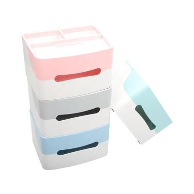 China Wholesale Multifunctional Phone Holder Box Tissue Napkin Storage Fashion Remote Control Storage for sale