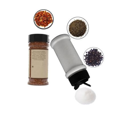 China Cooking 100ml Plastic Spice Kitchen Spice Packing Bottle Jar Supplies And Plastic Cylinder PET Spice Container for sale