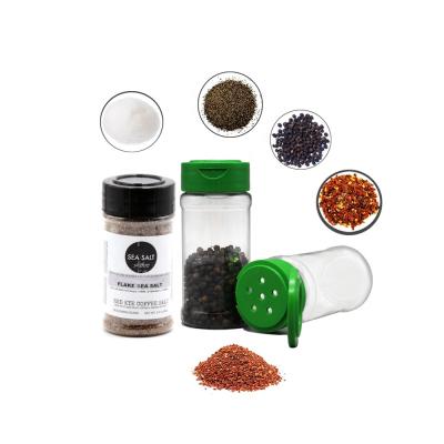 China Cooking Spice Factory Use Spice Bottle Tool Grade And Edible 4 Ounce Clear Plastic MSG Shaker Bottle And Seasoning Salt Jar Pack With Flip Top Cap for sale