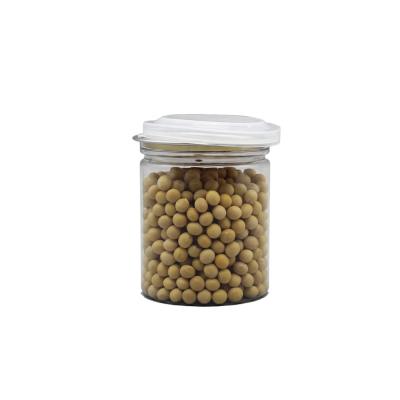 China food & Clear Round Plastic Beverage Packing 250ml PET Peanut Mash Packing Container Jar With Easy Open Lid for sale