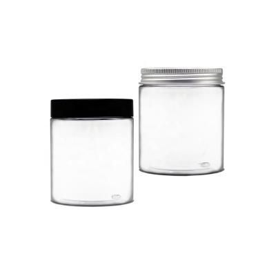 China BEAUTY PACKAGING 250ml 68/400 Wide Mouth Round Clear PET Hair Product Plastic Packaging Bottles And Facial Cream Cosmetic Jars With Screw Cap for sale