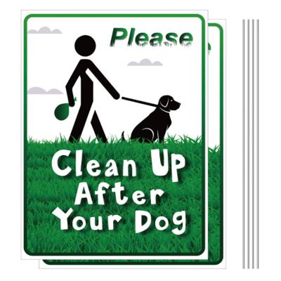 China Plug In Ground Maker Plastic Corrugated Please Clean Up After Your Dog Yard Sign for sale