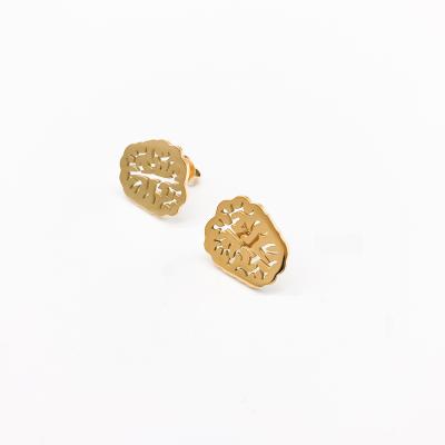 China Casual Gold Plated Designers Women Earrings Stud Brain Earrings Trendy Jewelry Earrings / Sporty for sale