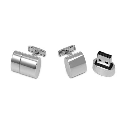 China Stainless Steel Bijoux Men Geometric Cufflinks Gold Plated Cufflinks High Quality USB Jewelry Novelty Joyeria Fina Stainless Steel De China for sale