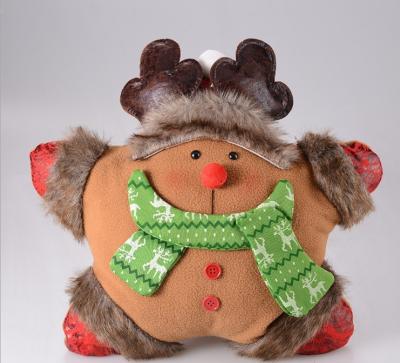 China Wholesale Soft Fire Retardant And Breathable Christmas Deer Plush Pillow Luxury Pillows For Sofa for sale