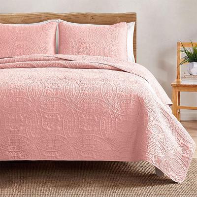 China Home Wholesale Cheap Soft And Breathable Double Bed Bedspread Cotton Bedspread for sale