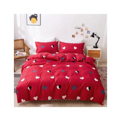 China Wholesale Nondisposable Special Design Red Adult Luxury Comfortable Bedding Sheet Sets For King Size for sale