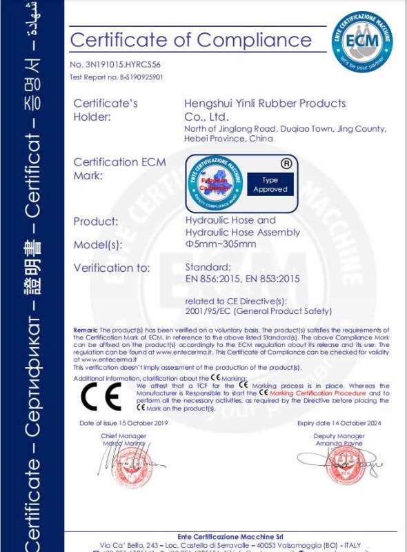 CE - Hengshui Yinli Rubber Products Co., Ltd.