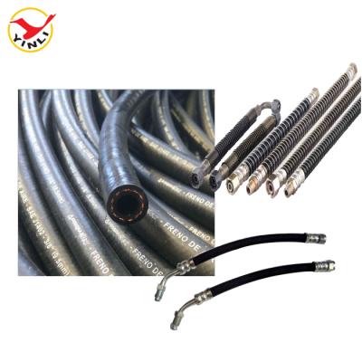 China Used as pressure transmission for motor vehicle hydraulic brake system. SAE J1402 Brake Rail Hose DOT Approved Truck Air Brake Standard Rubber Hose Assembly with 1/4