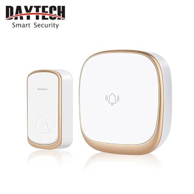 China Daytech DB22 Modern Wireless Doorbell 3 Ring Security Alarm Doorbell For Elder People Sound Doorbell Chip Waterproof wirless for sale