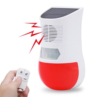 China Daytech best-selling alarm motion sensor outdoor IP67 remote control waterproof solar alarm with remote control solar charger for sale