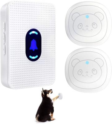 China Modern Amazon Hot Sale 55 Melodies 5 IP55 Volume Levels Dog Doorbell LED Instant Waterproof Touch Buttons Dog Door Bell for sale