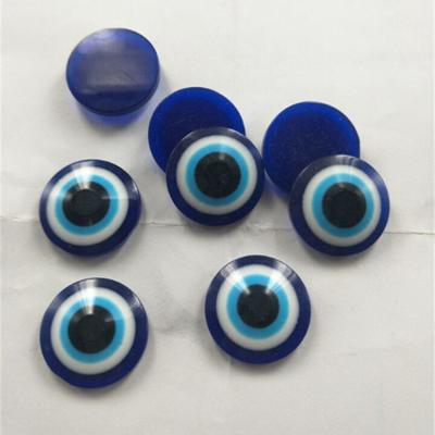 China Blue Turkey DIY Plastic Devil's Eye Flat Bottom Resin Fish Eye Jewelry Accessories for sale