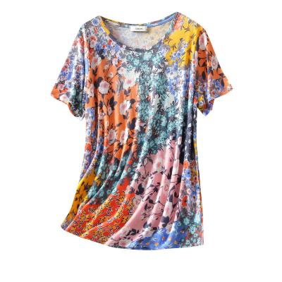 China Superdry breathable shirt digital printed knitted canvas t-shirt for ladies for Australian market no MOQ for sale