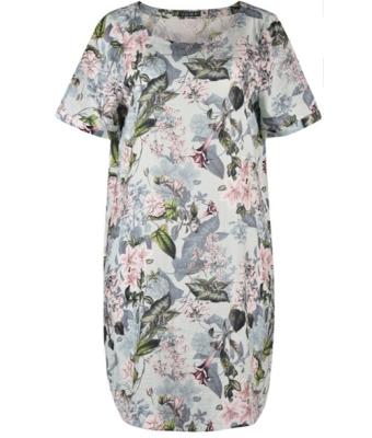 China Floral Patterned Digital Print Elegant Superdry Women's Spring Summer 55/45 Canvas/Squishy Short Sleeve Dress QUICK DRY With Small MOQ for sale