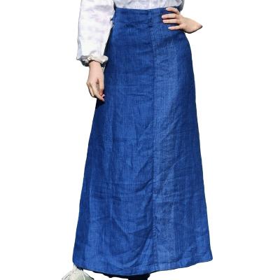 China Superdry color blue casual dress shirt long QUICK DRY denim canvas dress plus size dresses for women in summer for sale