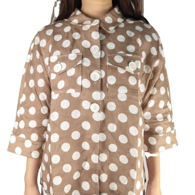 China Superdry QUICK DRY Shirt Plus Size Korean Wave Graphic Dot Long Sleeve Women's Blouses And Shirts for sale