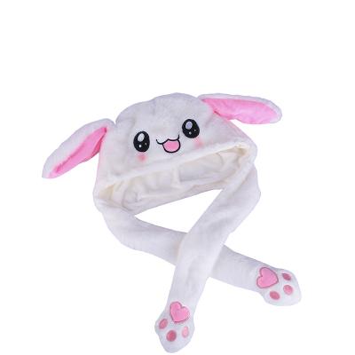 China New Style Stuffed Plush Ear Rabbit Hat Plush Toy For Gift Rabbit Female Cuddly Moving Dancing Toy for sale