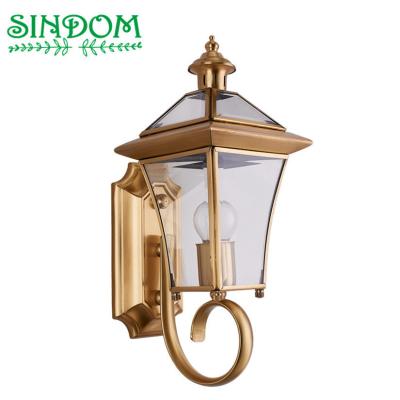 China Luxury Classic Design Exterior Brass Wall Light Outside Base Track Wall Mounted Lamp for sale