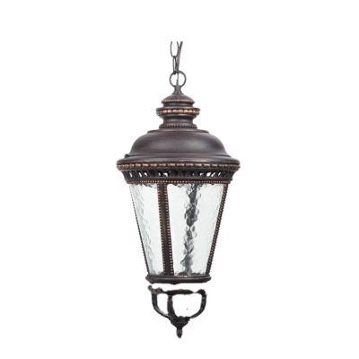 China 2020 HOT SALE Luxury Garden Antique Aluminum Glass Outdoor Lighting Waterproof Pendant Light for sale