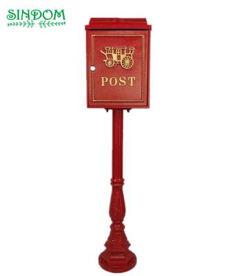 China Waterproof Outdoor Aluminum Mail Post Box Pillar Lockable Letter Box for sale