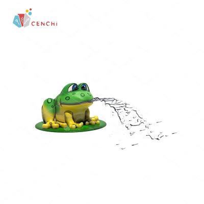 China Commercial Cenchi Fiberglass Splash Pad Water Park Playground Sprinkler Water Play Equipment Fiberglass Frog Sculpture Wet groundspray for sale